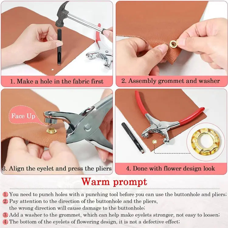 Metal Hand Press Tich Button Machine metal good quality - 50 PCs button (With Lock)